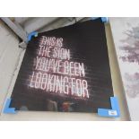 Neon Sign Photographic Print An Aluminum Dibond, Size: 74 cm H x 74 cm W, RRP £104.99