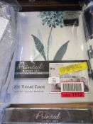 Yair 200 TC Percale Duvet Cover Set, Size: Single, RRP £21.99