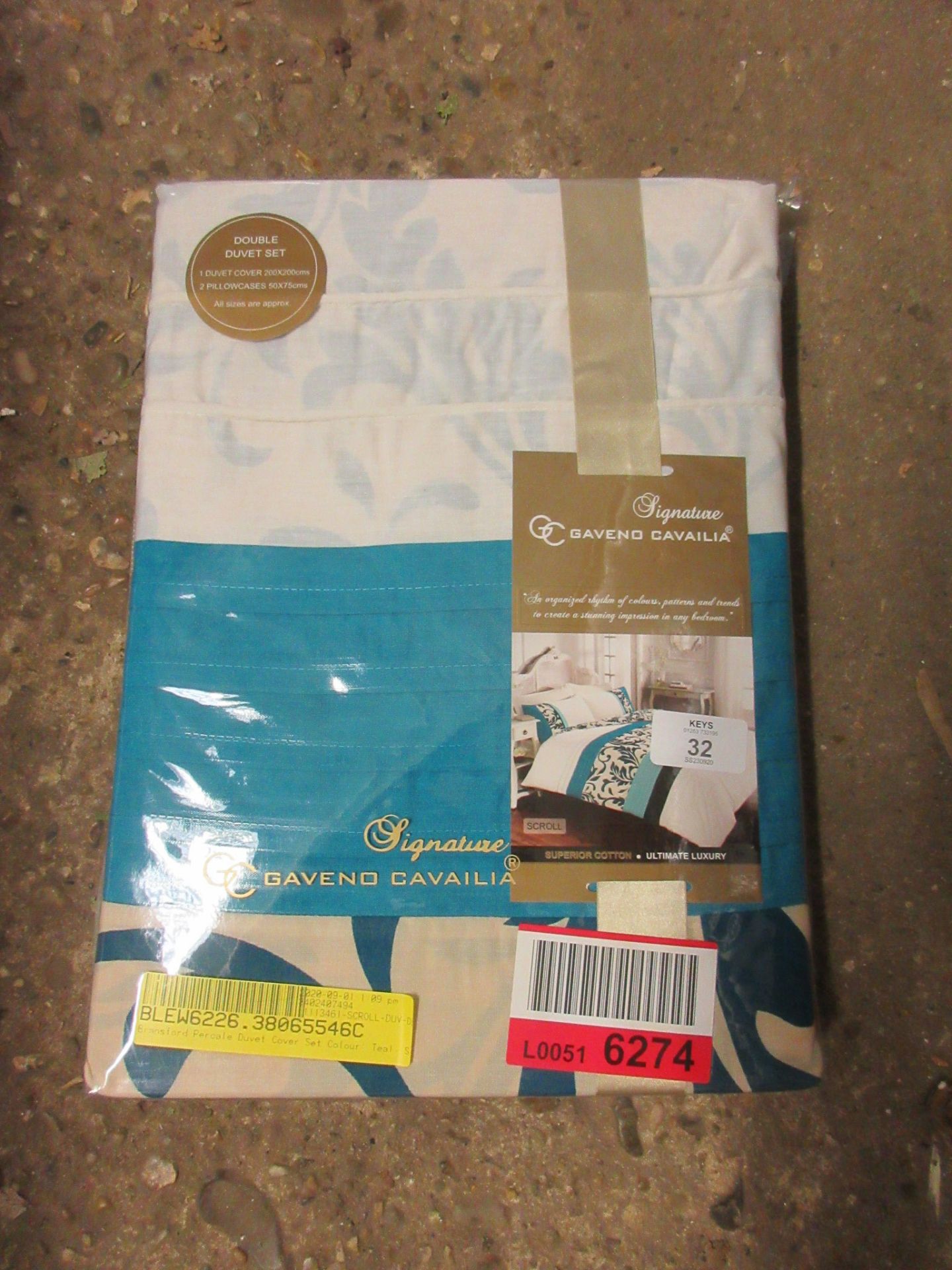 Bransford Percale Duvet Cover Set, Colour: Teal, Size: Double - 2 Standard Pillowcases, RRP £20.99