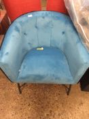 Emery Tub Chair, Upholstery Colour: Navy Blue, RRP £129.99