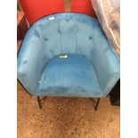 Emery Tub Chair, Upholstery Colour: Navy Blue, RRP £129.99