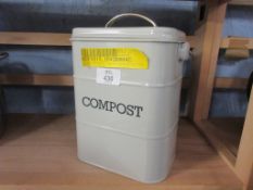 Living Nostalgia 3L Compost Bucket, Colour: Grey, RRP £12.99