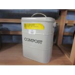 Living Nostalgia 3L Compost Bucket, Colour: Grey, RRP £12.99