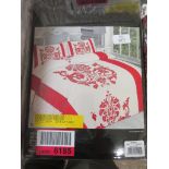 Hiroko Luxury Duvet Cover Set, Size: Double - 2 Pillowcases, Colour: Red, RRP £27.28