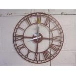 Tryphena 48cm Wall Clock, Colour: Copper, RRP £62.99