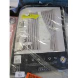 Coleraine Pencil Pleat Blackout Thermal Curtains, Panel Size: 229 W x 229 D cm, Colour: Silver,