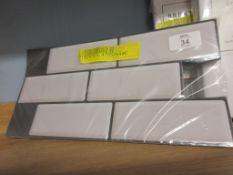 30cm x 15cm PVC Peel & Stick Subway Tile, Colour: White, RRP £30.99