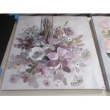 Gerahmtes Leinwandbild Bouquet of Bright flowers wall art