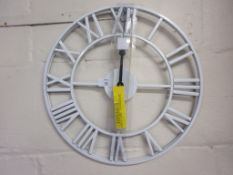 Caren 40cm Wall Clock, Colour: White, RRP £29.99