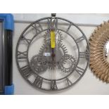 Fiora The Cog 50.8cm Wall Clock, Wall Clock Colour: Grey, RRP £75.99