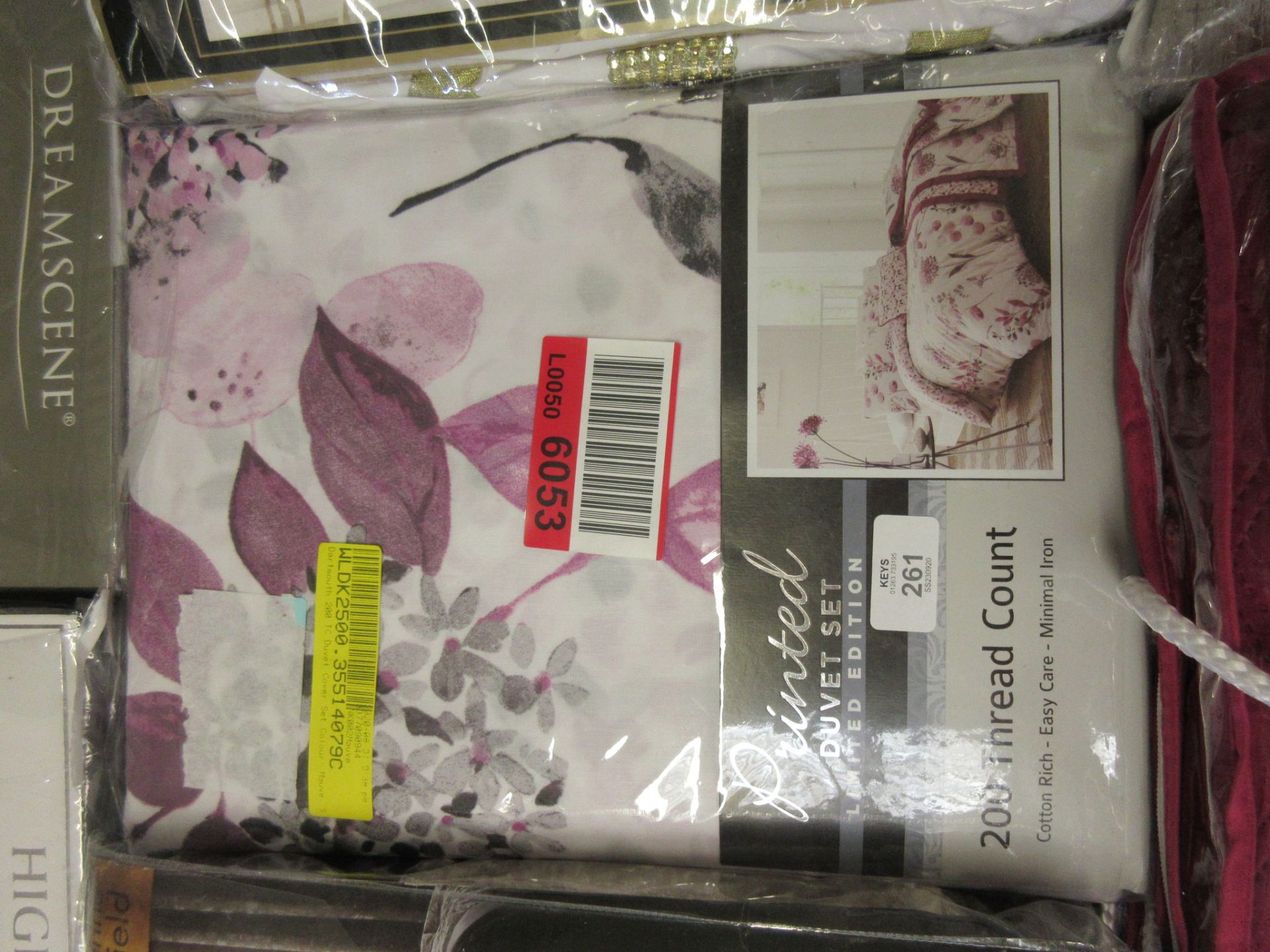 Dartmouth 200 TC Duvet Cover Set, Colour: Mauve, Size: Double - 2 Standard Pillowcases, RRP £28.99