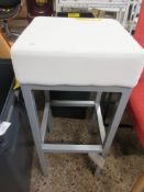 Cordish Bar Stool, Colour (Upholstery): Grey/White, RRP £47.99