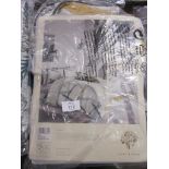 Corrine 180TC Percale Duvet Cover Set, Size: Double - 2 Standard Pillowcases, Colour: Grey/Yellow,