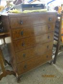 REPRODUCTION FIVE DRAWER CHEST, 78CM WIDE