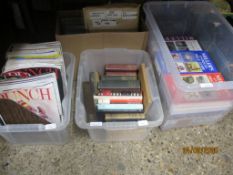 THREE BOXES OF BOOKS INCLUDING MILLERS ANTIQUE PRICE GUIDE