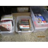 THREE BOXES OF BOOKS INCLUDING MILLERS ANTIQUE PRICE GUIDE