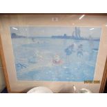 PRINT IN IMPRESSIONIST STYLE IN WOODEN FRAME