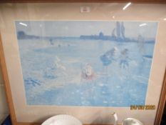 PRINT IN IMPRESSIONIST STYLE IN WOODEN FRAME