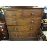 VICTORIAN MAHOGANY FIVE DRAWER CHEST, 115CM WIDE