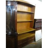 MODERN TEAK BOOKCASE, 102CM WIDE