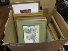 BOX OF VARIOUS PICTURES AND PRINTS