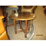 MAHOGANY CIRCULAR OCCASIONAL TABLE, 51CM DIAM