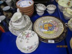 PARAGON PLATE COMMEMORATING THE CORONATION OF QUEEN ELIZABETH II TOGETHER WITH OTHER CHINA, MAINLY