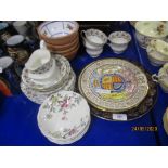 PARAGON PLATE COMMEMORATING THE CORONATION OF QUEEN ELIZABETH II TOGETHER WITH OTHER CHINA, MAINLY