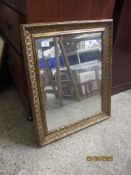 GILT FRAMED WALL MIRROR, 53CM WIDE