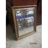 GILT FRAMED WALL MIRROR, 53CM WIDE