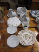 GROUP OF CHINA INCLUDING CROWN DUCAL SIDE PLATES AND COLCLOUGH SIDE PLATES