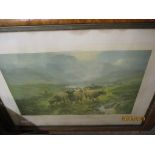 TWO PRINTS OF CATTLE IN WOODEN FRAMES