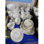 BOX OF CHINA TEA WARES AND DINNER WARES INCLUDING PART TEA SET BY ROYAL ALBERT IN THE SEPTEMBER SONG