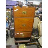 TWO VINTAGE OFFICE CABINETS, 51CM WIDE