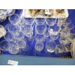 GROUP OF LIQUEUR GLASSES AND TUMBLERS