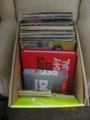 BOX OF VARIOUS RECORDS AND BOOKS