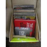 BOX OF VARIOUS RECORDS AND BOOKS