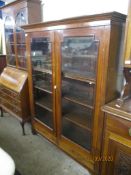 MAHOGANY BOOKCASE, 142CM WIDE