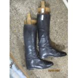 PAIR OF VINTAGE RIDING BOOTS WITH TREES