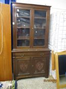 FULL HEIGHT GLAZED DRESSER WIDTH APPROX 105CM