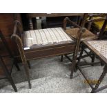 EARLY 20TH CENTURY INLAID PIANO STOOL, 53CM WIDE