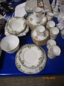 LATE 19TH CENTURY TEA SET MADE BY W A A & CO IN THE KIMBERLEY PATTERN COMPRISING TEN CUPS,