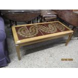 MODERN TILE TOP COFFEE TABLE, 112CM WIDE