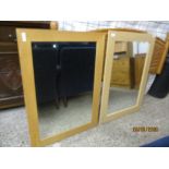 TWO MODERN WALL MIRRORS, BOTH APPROX 91CM HIGH