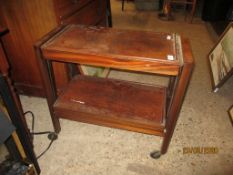 VINTAGE FOLDING TEA TROLLEY, 69CM WIDE