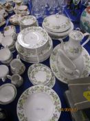 GROUP OF RIDGWAY DINNER WARES AND TEA SET IN THE MOSELLE PATTERN, COMPRISING NINE LARGE DINNER