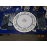 TWO LARGE ROYAL WORCESTER SERVING PLATES AND A CERAMIC WARE FISH SERVING PLATTER