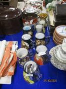 GROUP OF CHINA WARE MUGS MADE BY GT YARMOUTH POTTERY TO COMMEMORATE THE SHERINGHAM LIFE BOAT