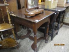 MAHOGANY SINGLE DRAWER SIDE TABLE, 82CM WIDE