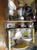 TWO BOXES OF VARIOUS KITCHEN WARES